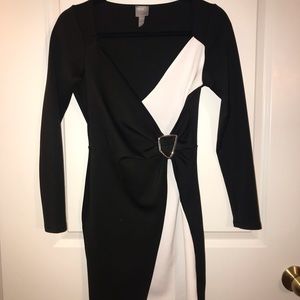 ASOS black and white short dress